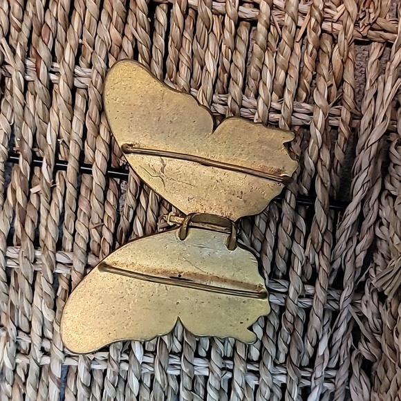 Vintage colorful butterfly belt buckle 2 pieces - Picture 2 of 3